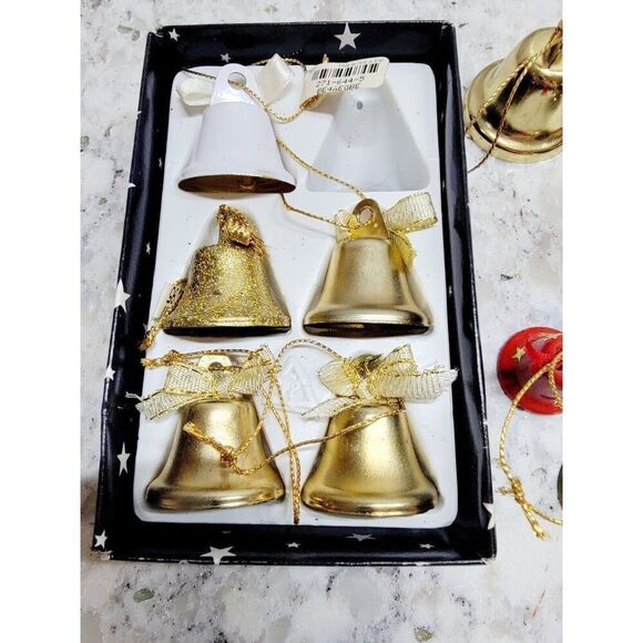 Vintage Lot Made In Germany Holiday Bell-Shaped‎ Christmas Ornaments - Picture 6 of 6